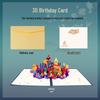 3D Pop-up Birthday Cake Greeting Card with Customizable Message and Logo for Employees and Customers