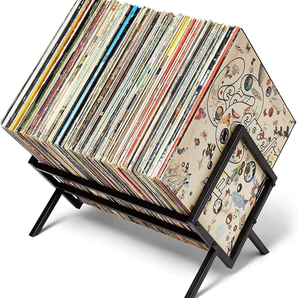 European Style Vinyl Record & CD Display Rack - Detachable Magazine Storage