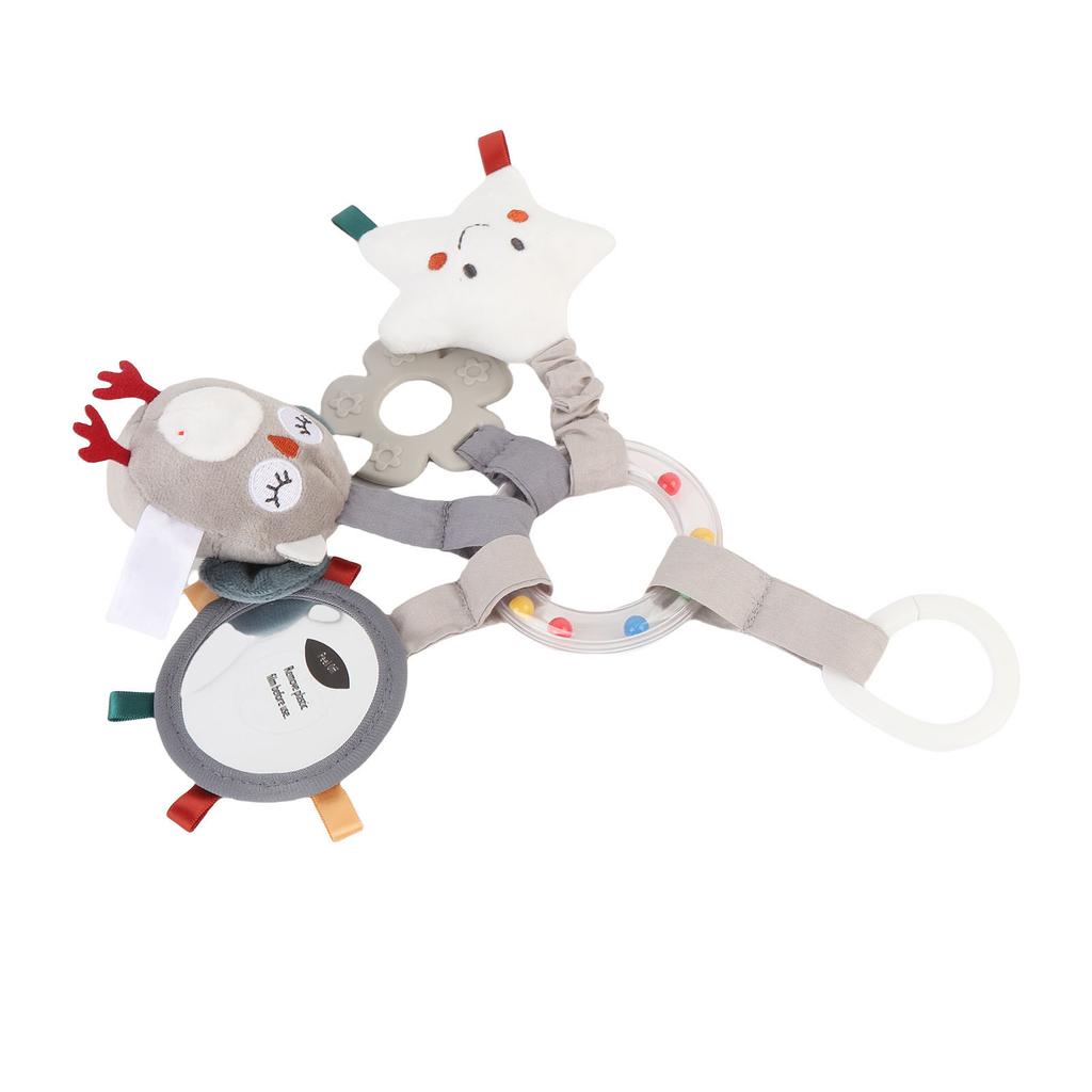 Jucărie Zornăitoare Agățată pentru Pătuț Bebeluș, Pluș Moale, Animal Drăguț, cu Clips, Jucărie pentru Cărucior pentru Bebelan, Călătorie cu Mașina