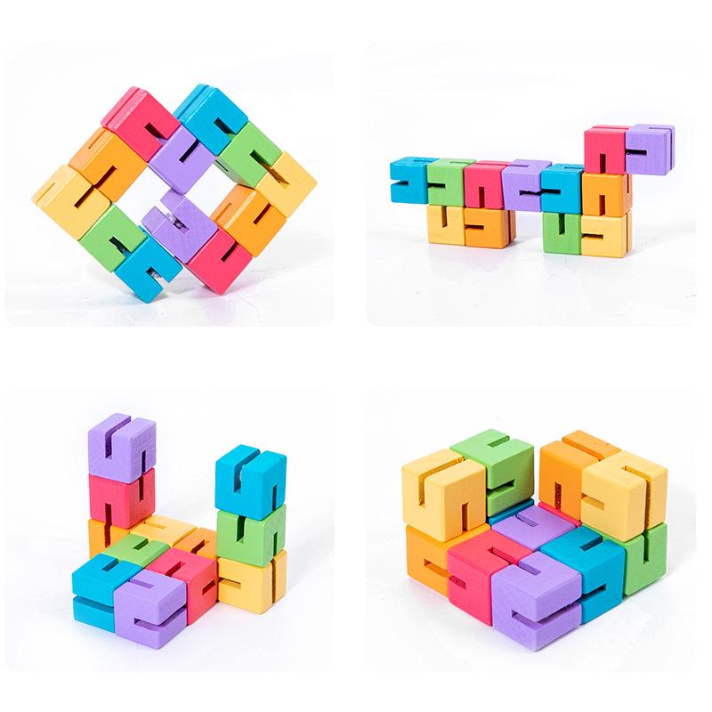 3D Puzzle Blocks: Educational Wooden Toys for Kids