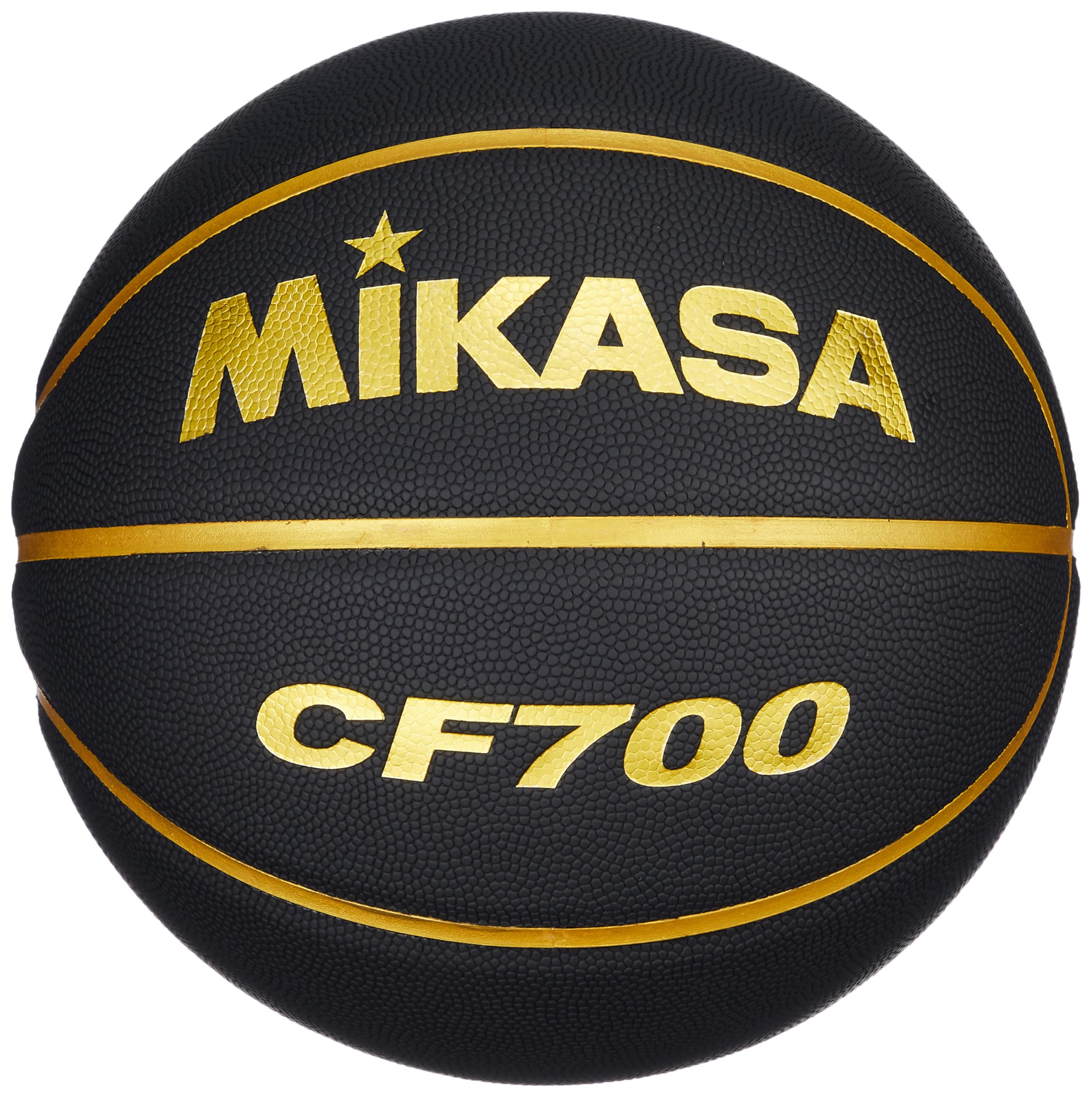 

MIKASA Basketball Artificial Recommended Internal Pressure No. 7, Leather, Black/Gold, CF700-BKGL, 0.490~0.630(kgf/cm2)