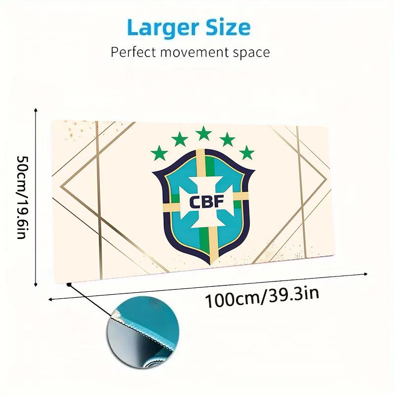 Brazil National Football Team2 Print Cushion Non-slip Laptop Tablet Big Mousepad XXL Mat Mini PC Playmat With Lock edge