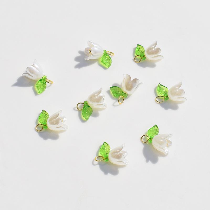Pearl Lily of the Valley 3D Leaf Flower DIY Jewelry Kit: Bracelets, Necklaces, Earrings