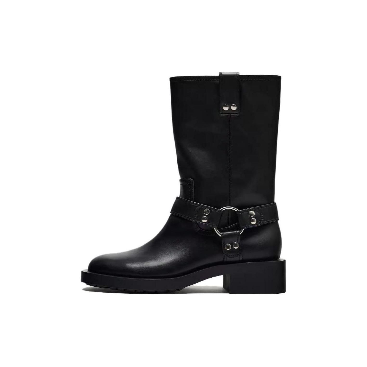 

Zara Pu Round Toe Ankle Boots Women boots 12179310800 39