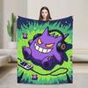 Gengar Blanket  Super Soft Comfortable Plush Throw Blanket For Students Couch Bed Flannel Bedspread Bed Cover