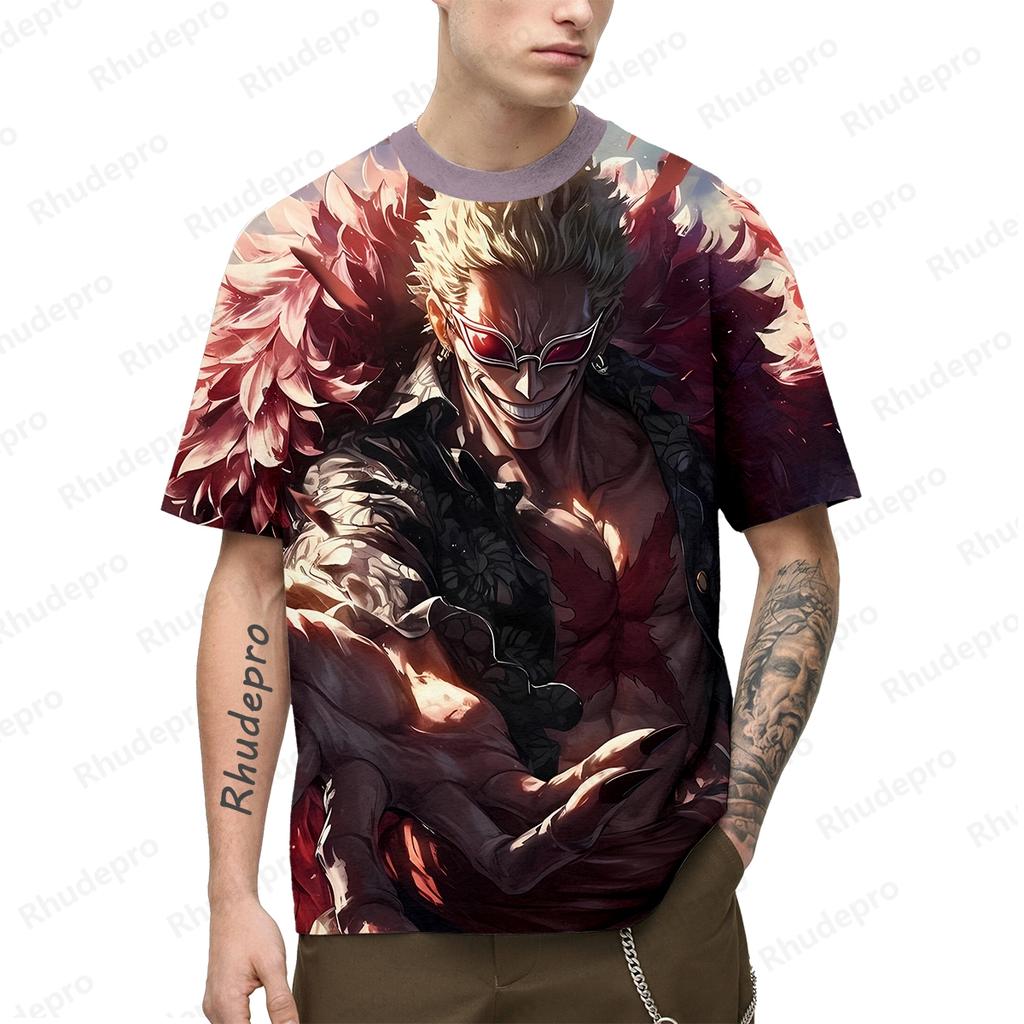 New Men's Anime Monkey D. Luffy 3D Printing Role Play Women's And Children's Street T-shirts Unisex Oversized