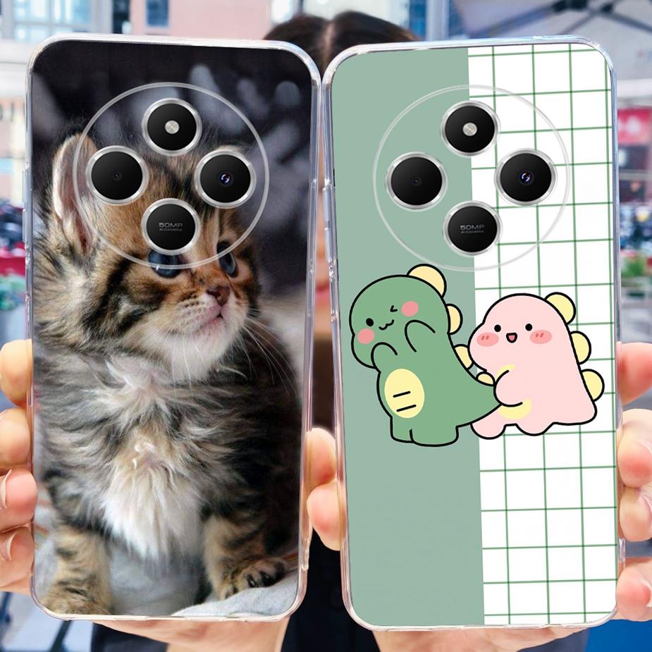 For Xiaomi Redmi 14C Case Poco C75 Cute Cat Cartoon Cover Soft Silicone Phone Case For Xiaomi Poco C75 Redmi 14C 14R Fundas Capa