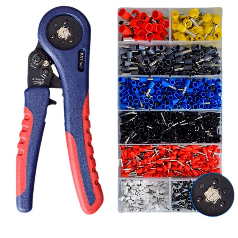 European Style Pin Terminal Crimping Pliers - Cold Crimping Hardware Tool for Small Tubes