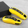 For Porsche Solid Color Key Case Cayenne Macan718 Taycan911 Paramela Racing Yellow