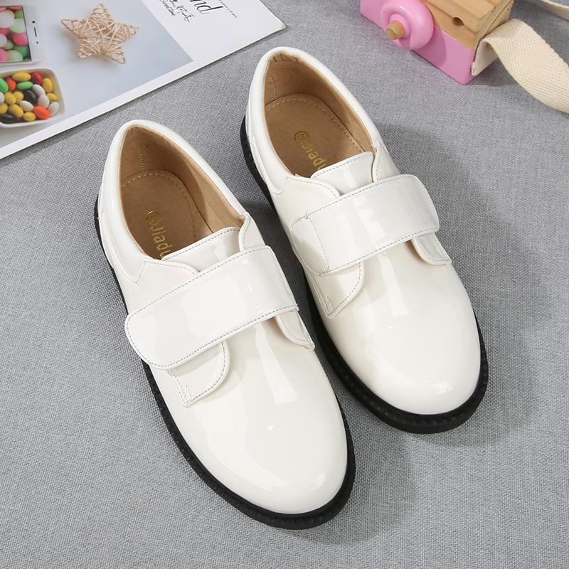 Children's Leather Shoes Spring Autumn White Black Shoes for Boys Versatile Causal Kids Fashion School Performance Flat Shoes