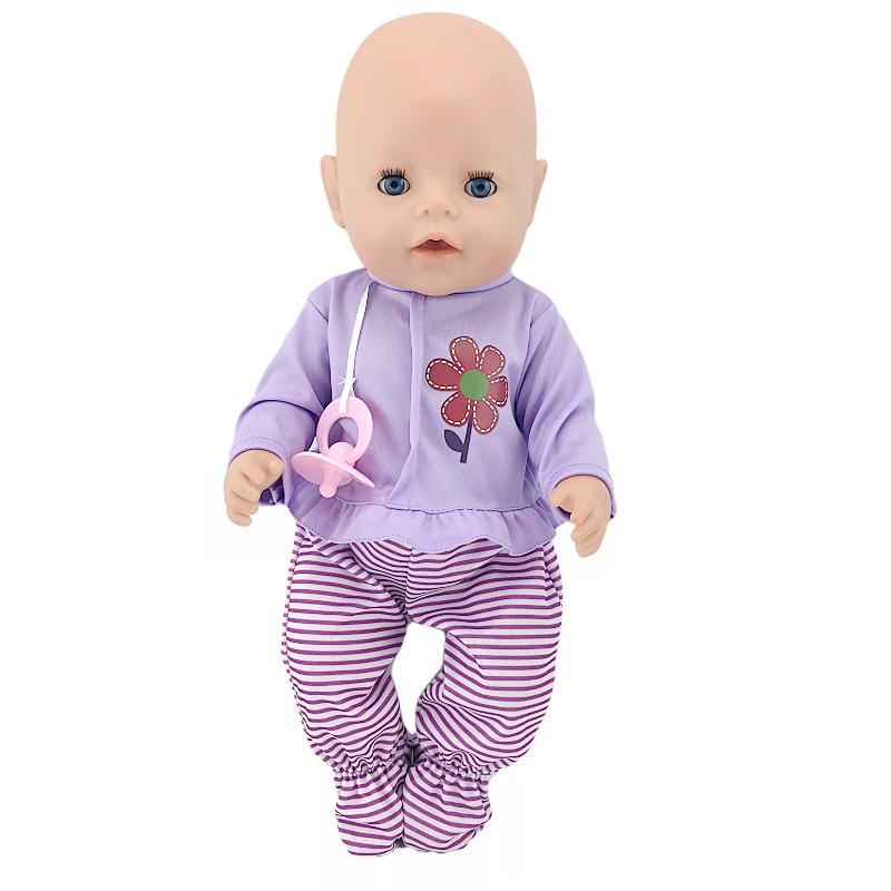 

Shafu Doll Clothes Printed Doll Clothes Pacifier Accessories Set 1Pcs фіолетовий