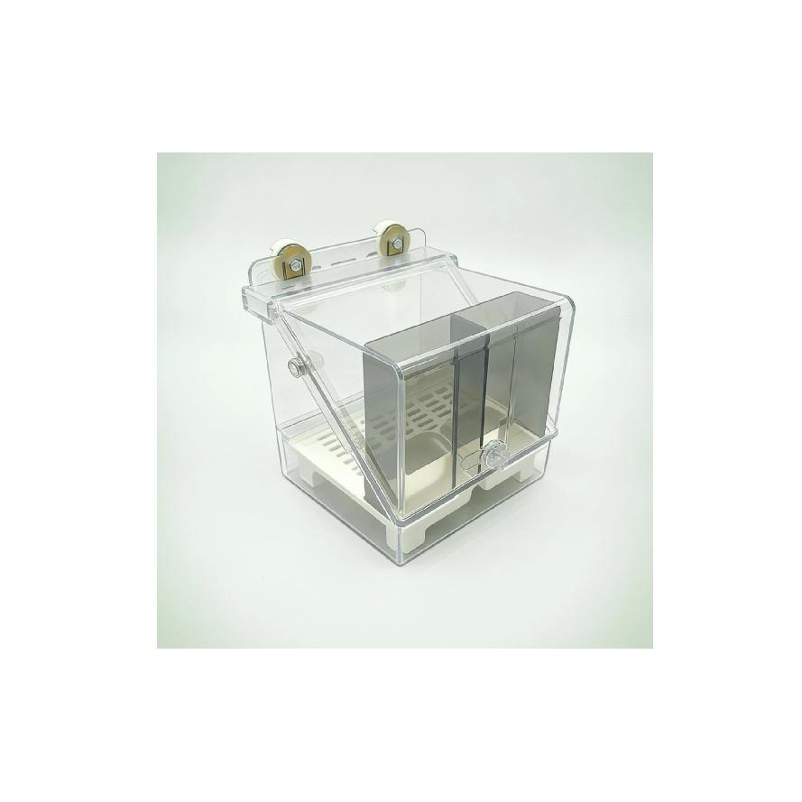 Cage Feeder Bowl Clear Bird Feeding Bowl Cage Bird Bath Compact Acrylic Pet Bath Transparent for Small Pets