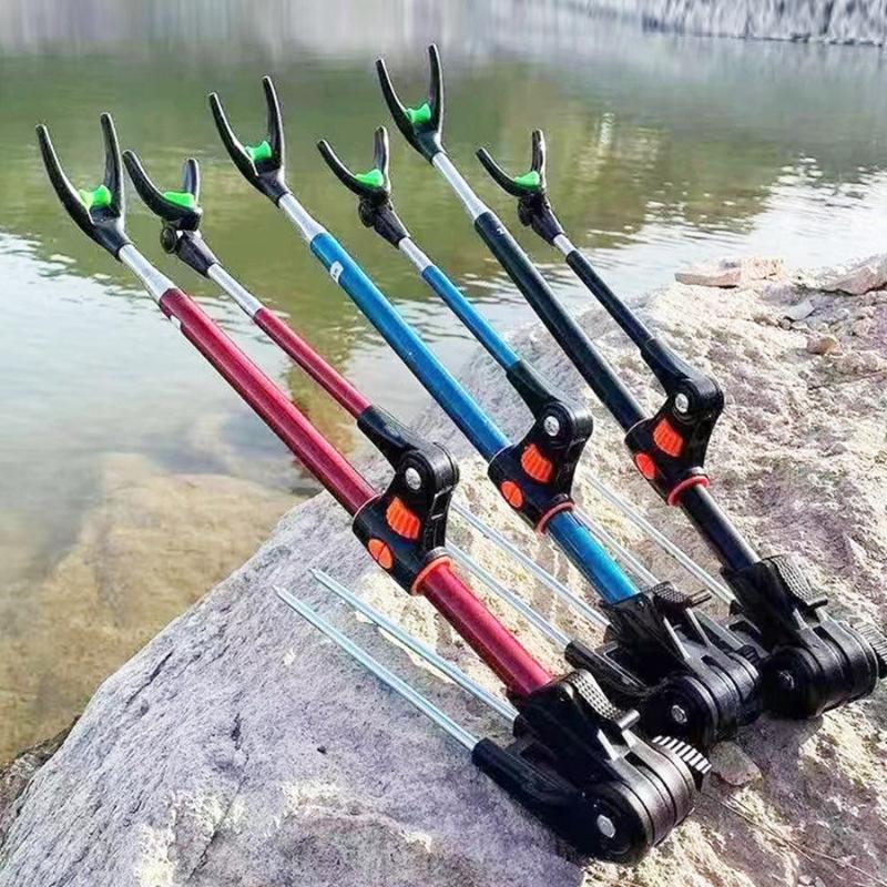 Thickened Telescopic Fishing Rod Bracket Fishing Rod Dual Purpose Bracket Fishing Rod Holder 1.7M/2.1M/2.5M Stainless Steel