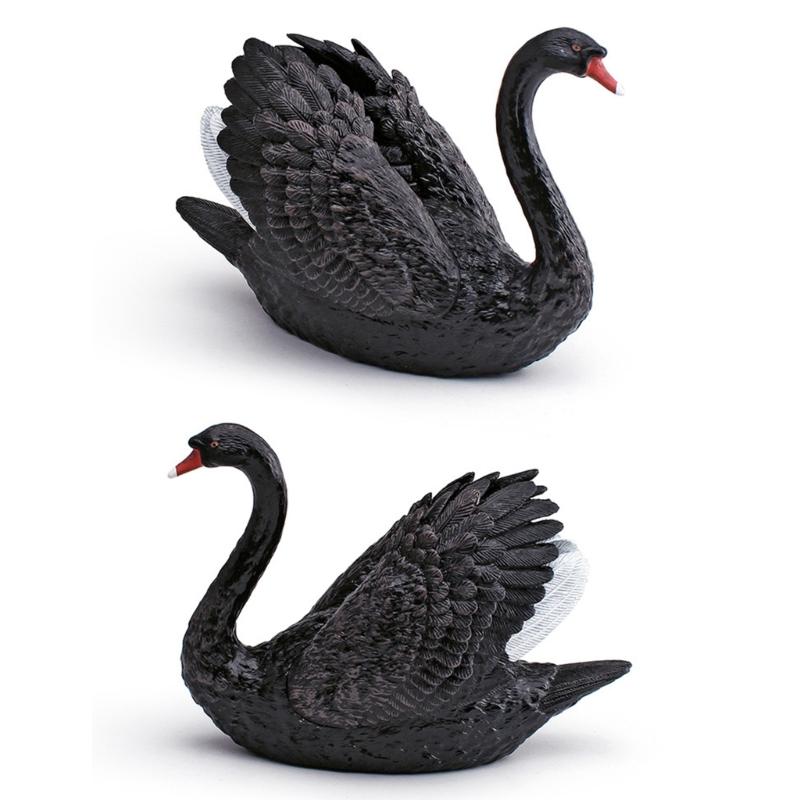 Geese Figurine Realistic Geese Statue Sculpture Farm Animal Model Collections Table Centerpieces Ornament Home Decors