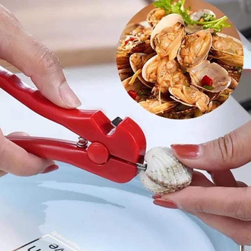 1 st Öppnare för ostronskal Multifunktionell Klämma för blodmussla Musselklämmor Öppnare för musslor Skaldjursöppning Bärbar flasköppnare