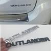 1 db 3D ABS ezüst/fekete OUTLANDER autóbetűk Sárvédő oldalsó embléma Hátsó Csomagtartó Lökhárító Teherautó jelvény matrica Stílus