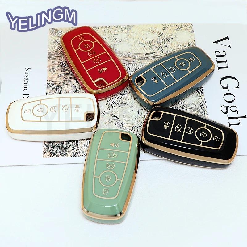 3 4 5 Button Car Key Cover For Ford Fusion Mondeo Mustang Explorer Edge Ecosport For Lincoln Mondeo Mkc Mkz Mkx Key Case For Car