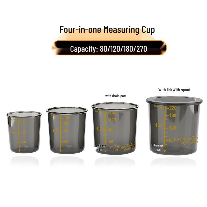 Aisen Durable Fishing Bait Measuring Cup Set with Scale - Portable and Drop-Resistant