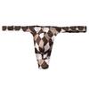 Pánská tanga Károvaný potisk Sexy každodenní nošení Pánské elastické pas G-string kalhotky