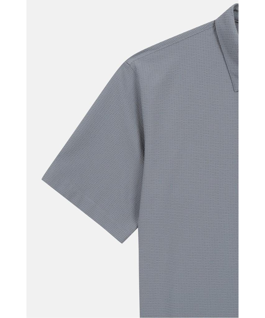 Koolongseupocheu Men'S Seersucker Polo Short Sleeve T-Shirt (Set-Up) Tltcm26561Bgy
