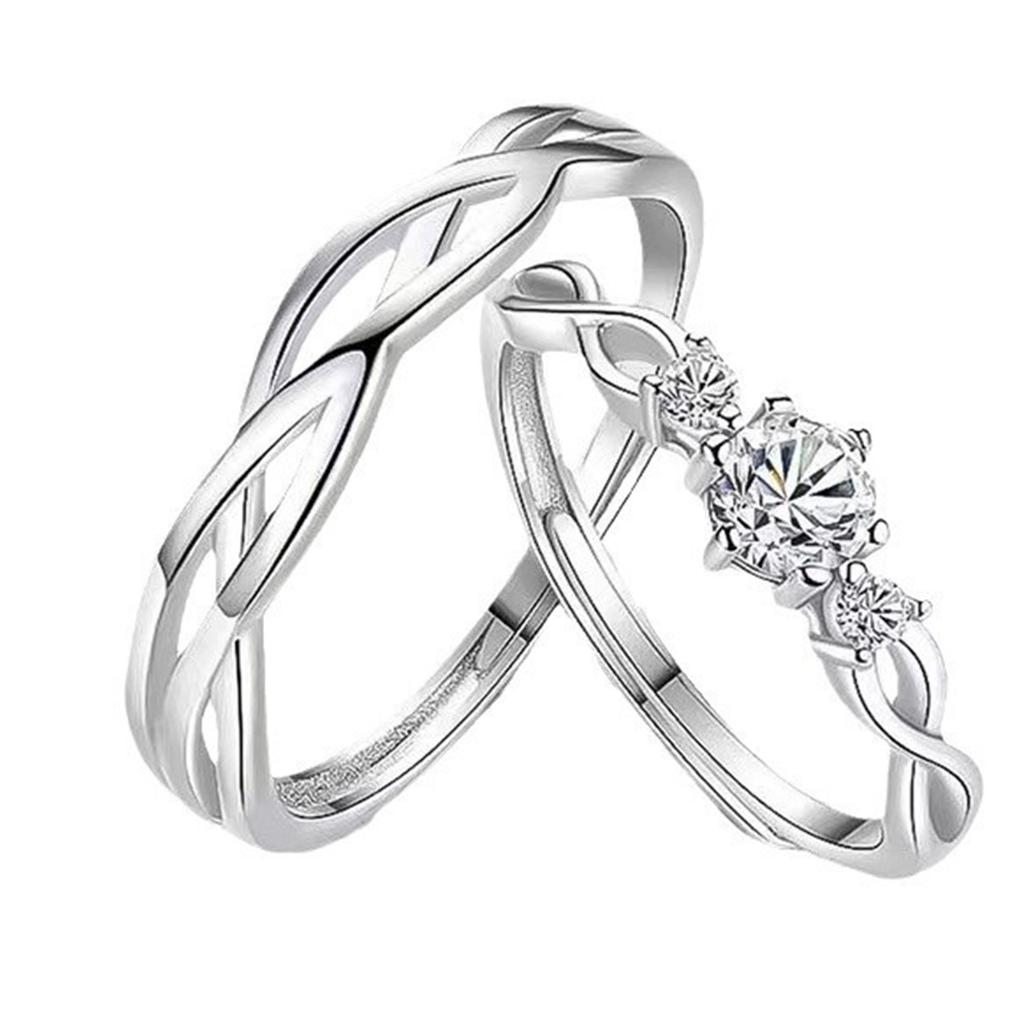Adjustable Entangled Rings for Trendy Women Eternities Wedding Promise Engagement Jewelry Accessory Casual Wear