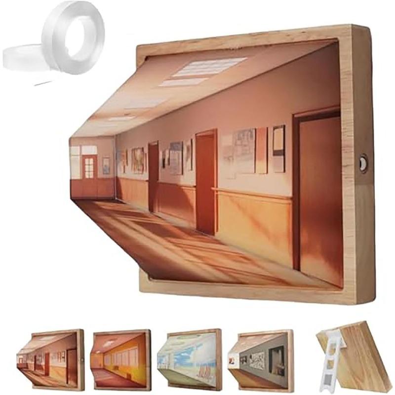 3D Naked Eye Visual Night Light, Creative Wall Mounted Decorative Light, Three Dimensional Visual Effect LED Lights, Office Unique Atmosphere Lamp