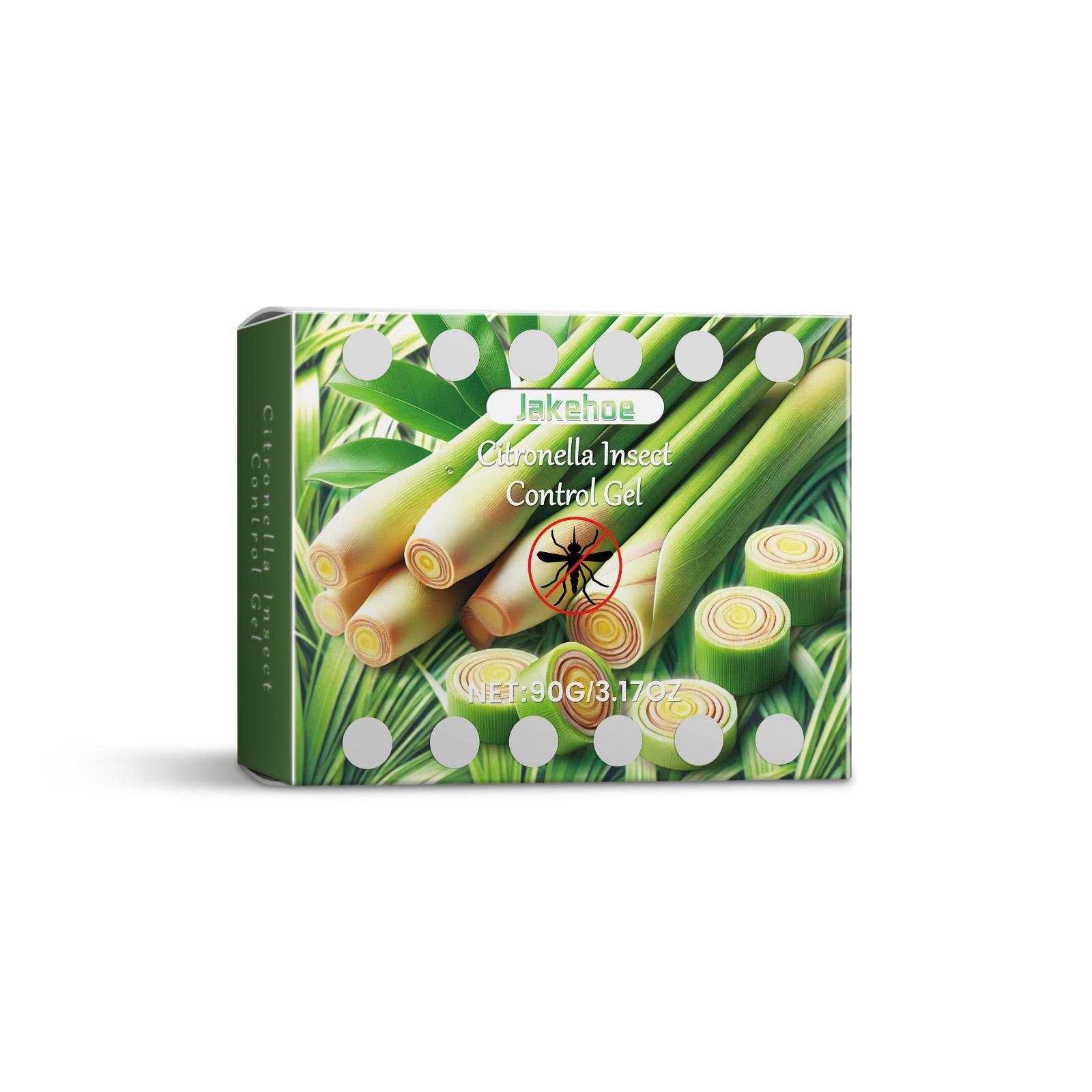 Jakehoe Citronella Anti-Mosquito Gel Box - Daily Household Plant-Based Formula for Mosquito Bite Prevention