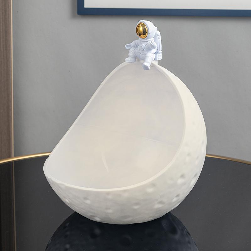 

Космонавт Чаша для хранения Смола Космическая тема Настольный органайзер Форма луны Домашний декор Поднос для ключей, закусок, монет, аксессуаров