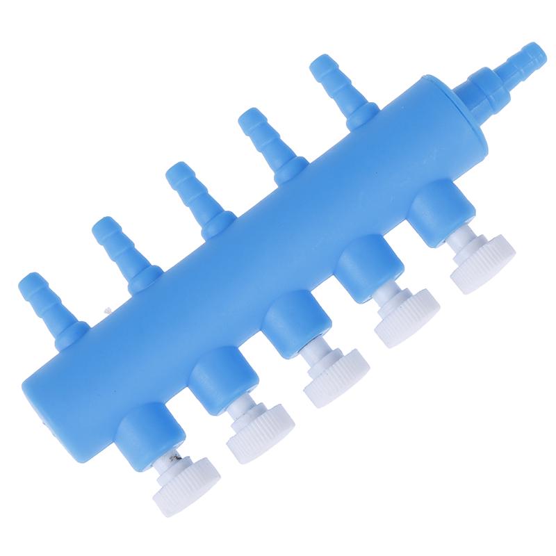 1 Pc Aquarium Fish Tank 5 Holes Air Pump Plastic Water Tube  Control Valve