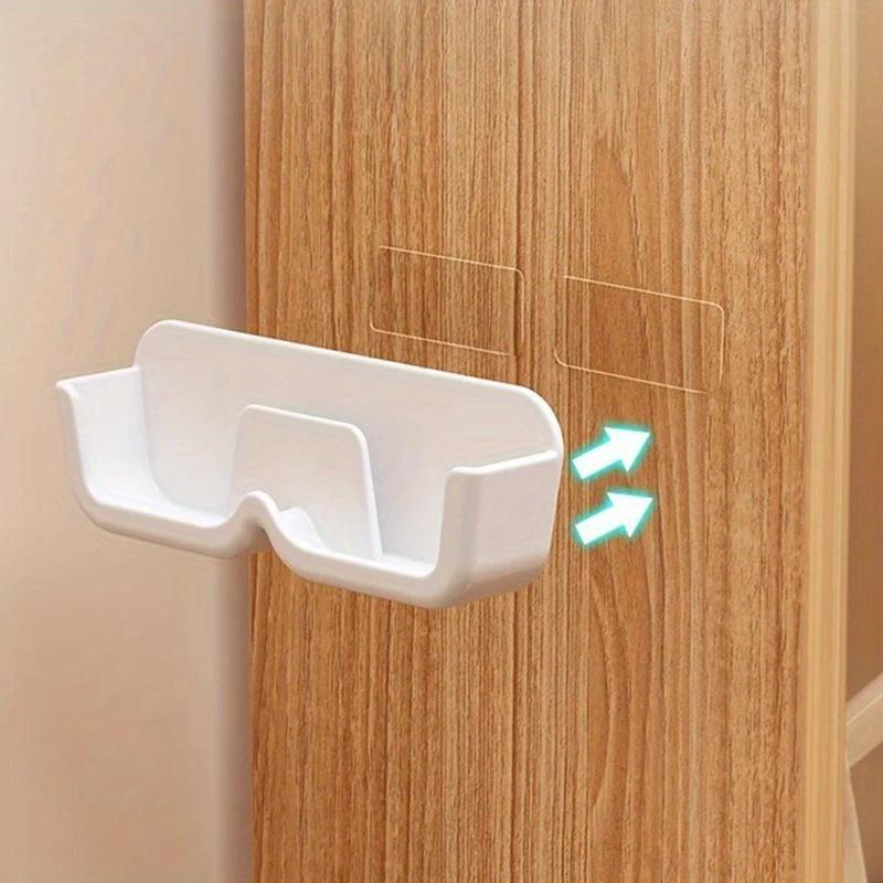 5pc Durable Self-adhesive Wall Mounted Glasses Storage Plastic Hangable Sunglass Show Stand Shelf for Home Storage Dispay Rack