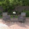 Day and Night - Day and Night 3-piece Garden Dining Set Gray Synthetic Rattan