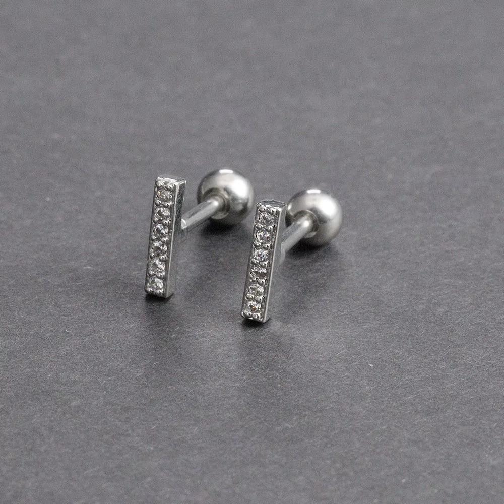 Módní nerezové ocelové zirkonové řetízkové kruhové náušnice pro ženy, piercing do srdce Helix Tragus, svatební šperky