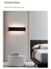 Black LED Wall Lamp: Dimmable Bedside Reading Light for Guest Room and Bedroom