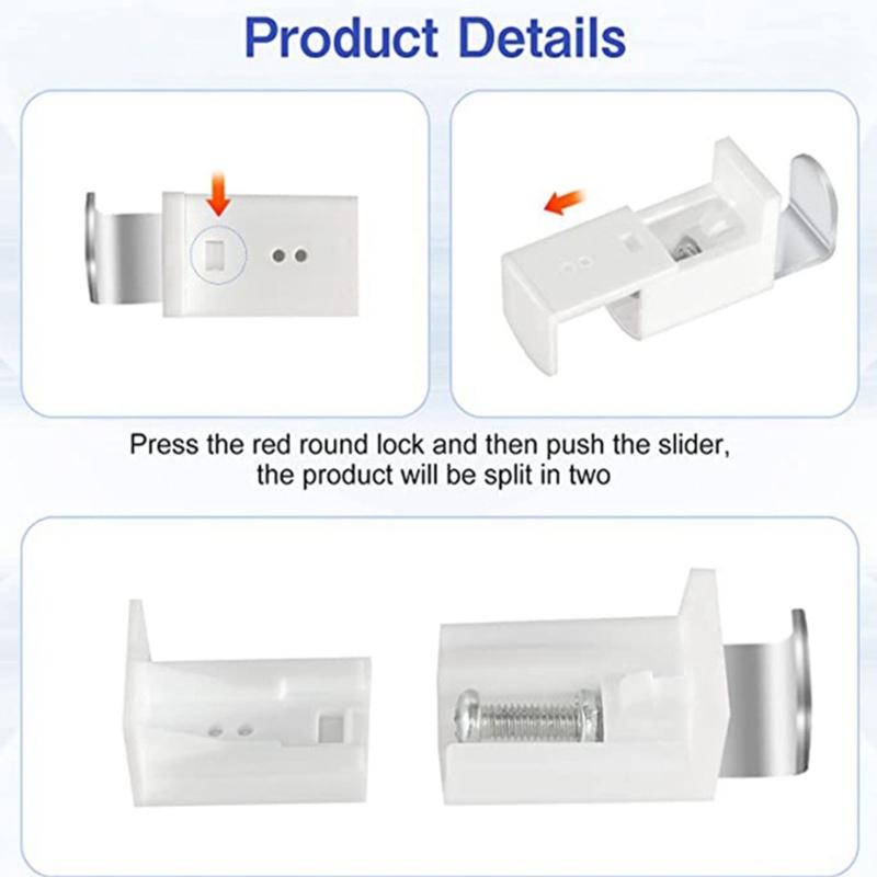 Akcesoria do wsporników rolet plisowanych Łatwe do zamocowania i demontażu Zestaw do mocowania rolet plisowanych Prosty montaż do okna domowego