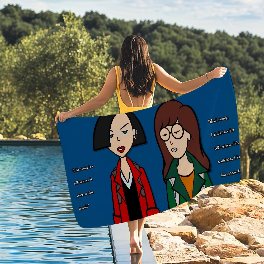 

Cartoon D-Darias Towel Quick Drying Beach Towels Are Suitable For Swimming Pools Camping Yoga And The Gym W40*H60(CM)