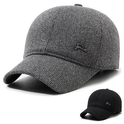 Warm Hat Men's Outdoor Winter Fleece Windproof Riding Ear Protection Hat for Middle-Aged Old Man Baseball Cap