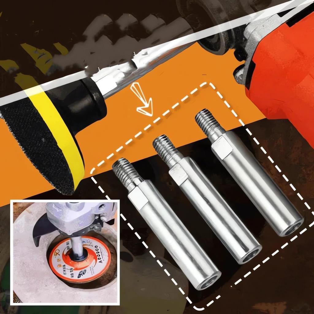 2024 Angle Grinder Extension - Connecting Rod, 5/8"-11 Thread Extension Shaft, Tool for 100 Angle Grinders, Polishers (3PCS)