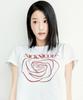 Nigaennikol Rose Signature Crop Top_White Burgundy