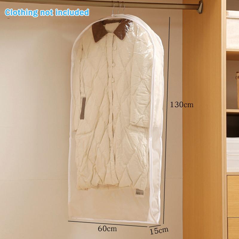 Wardrobe Organizer Bags for Down Jackets Hanging Storage Dust Cover Breathable Moisture Proof for Home Use