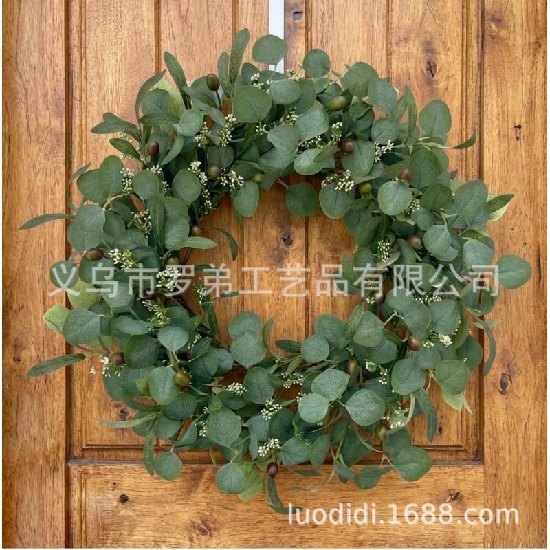 Easter Wreath Decor With Artificial Daisies Sunflowers Door Wall Hanging Home Party Decoration