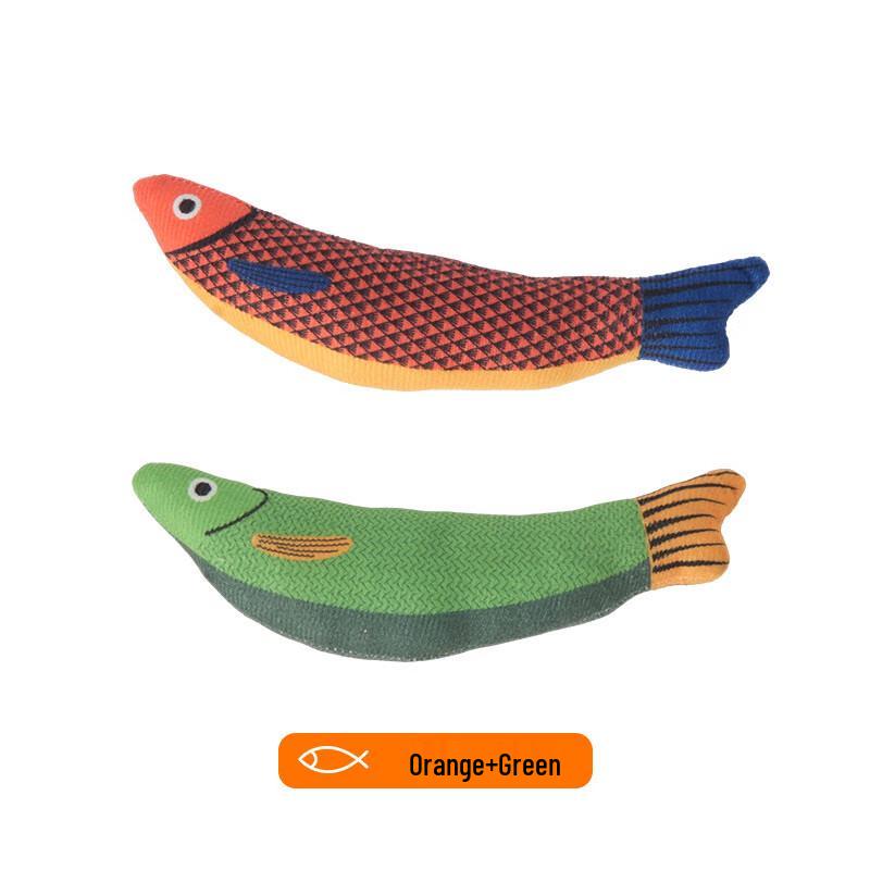 Realistic Plush Fish Cat Chew Toy
