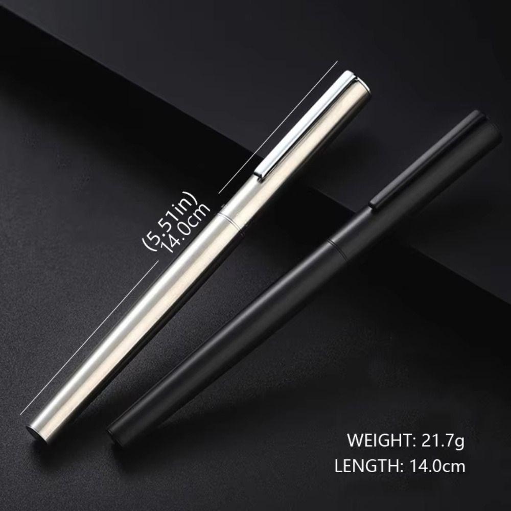 Black Silver Extra Fine Pen Smooth Writing Calligraphy Pens Fountain Pen  Business Office