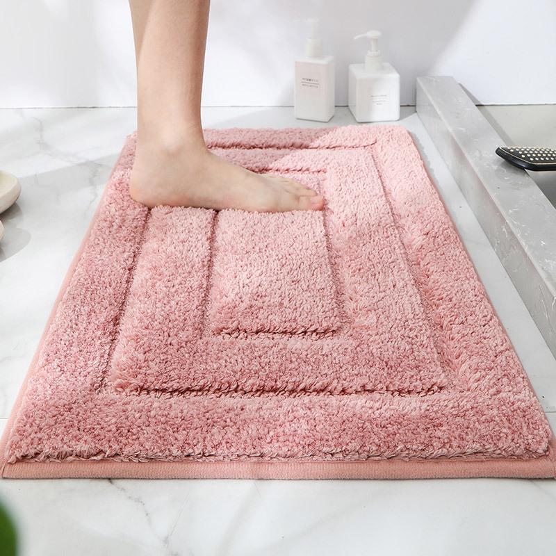 Thickened U-Shaped Non-Slip Absorbent Toilet Mat - Dirt-Resistant Bathroom and Bedside Carpet