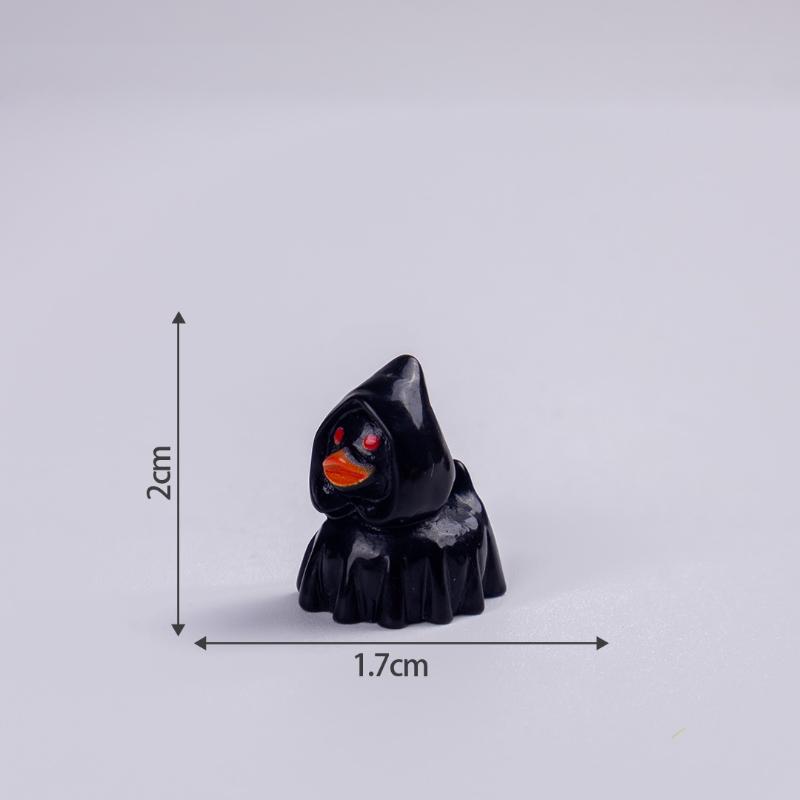 10Pcs Mini Halloween Pumpkin Duck Micro Landscape Resin Ornament Devil Duck Halloween Carnival Party Gift Home Desktop Decoratio