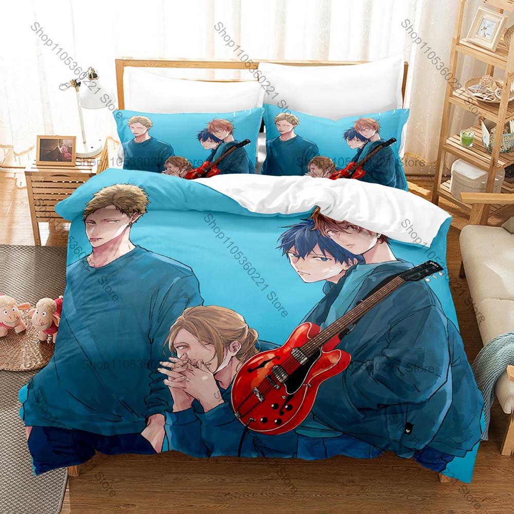 Anime Collage Given Band Live Music Scene BL Anime Merch 3PCS Bedding Duvet Cover + 2 Pillowcases Home Decoration