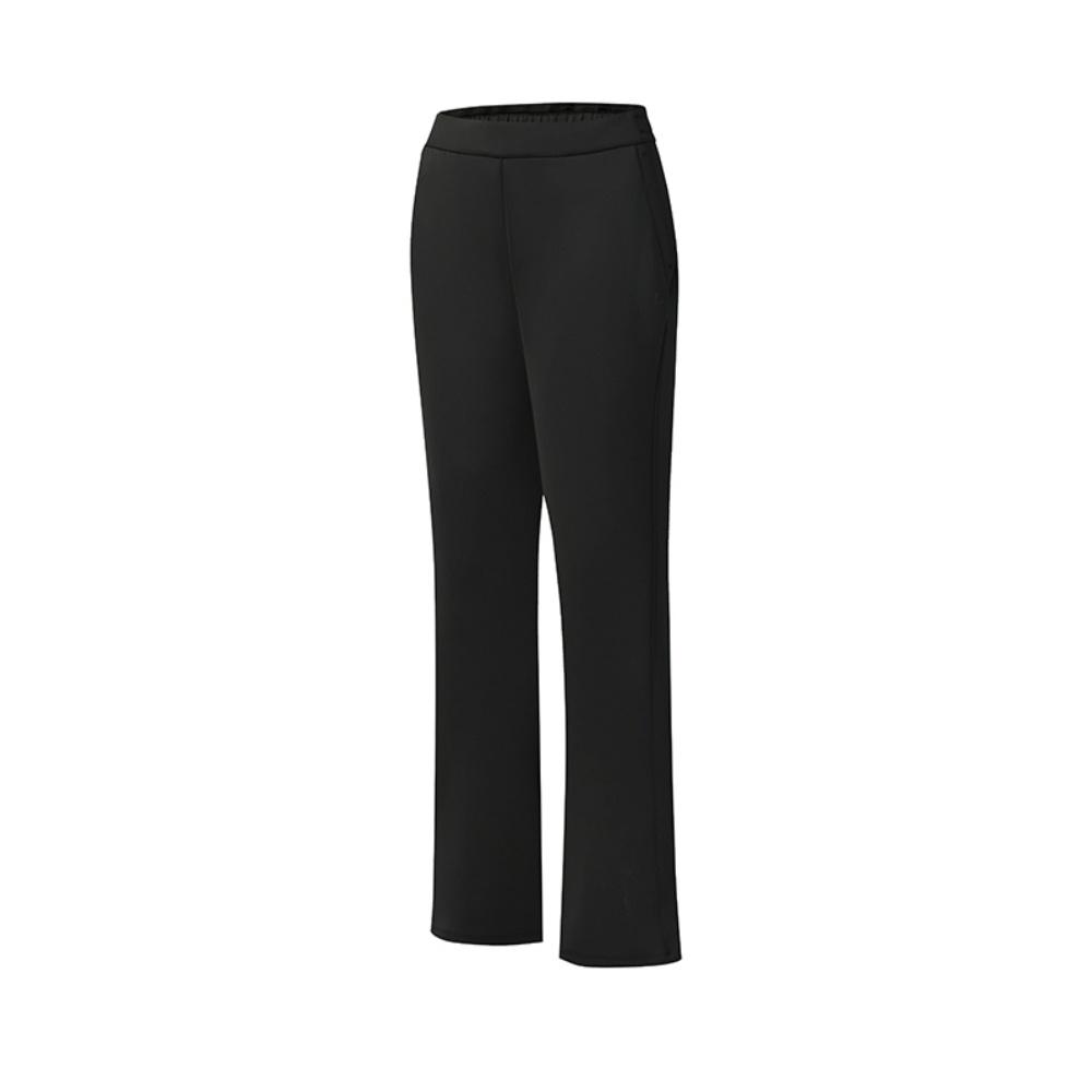 Fila Fitness Series Trendy Minimalist Solid Color Flared Casual Training Comfortable Versatile Knitted Sports Pants Women Bottoms A11W541616FBK