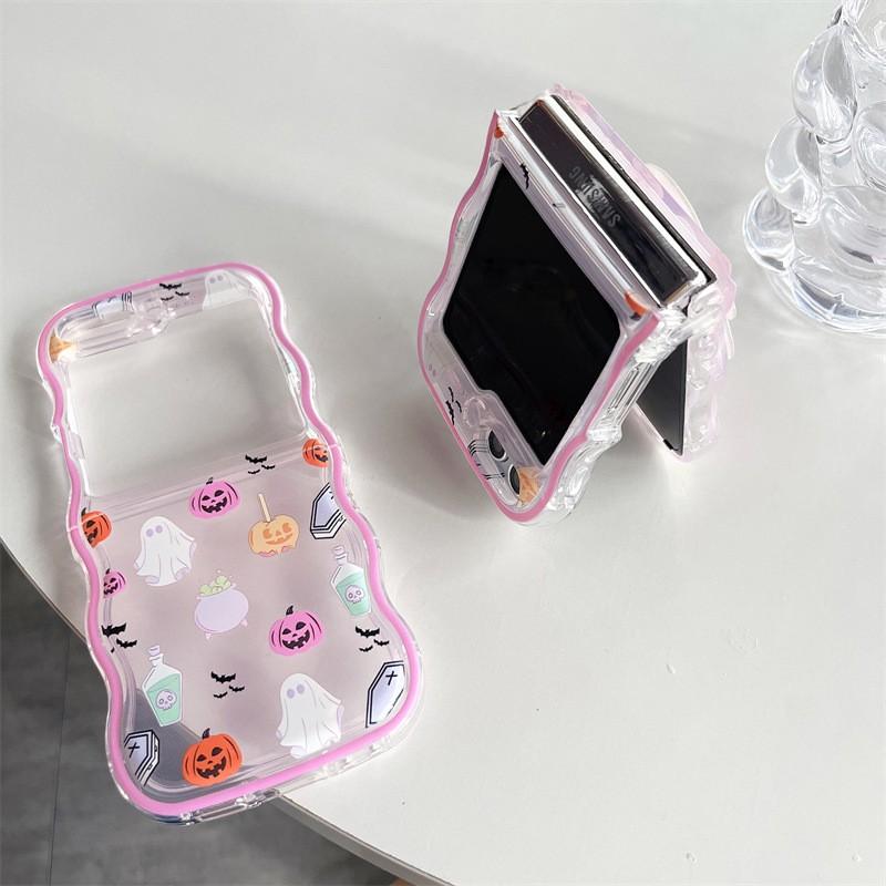Cartoon Halloween Wave Case Galaxy Z Flip 5/6 Slim Protective Cover