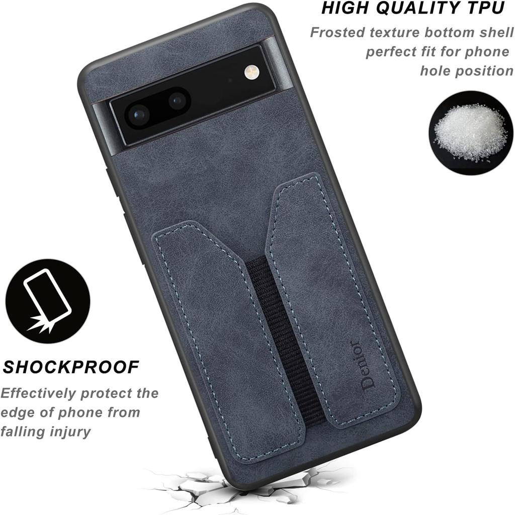 Kowauri Case for Google Pixel 7,PU Leather Wallet Case with Credit Card Slot Holder Ultra Slim Protector Case for Google Pixel 7 (Gray)