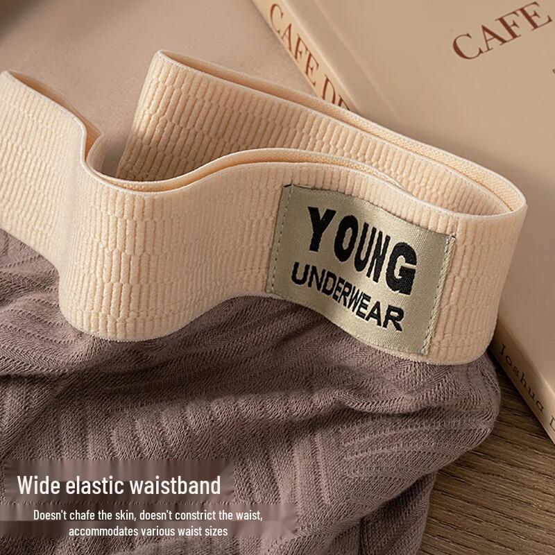 FitonTon Men's 7A Antibacterial Cotton Boxer Briefs 3-Pack