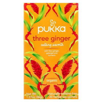 IHerb Pukka Tisane Trois Gingembres, Sans Caféine, 20 Sachets, 36g (1.27oz)